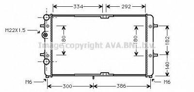 AVA QUALITY COOLING vwa2180 -  Радиатор, охлаждение двигателя